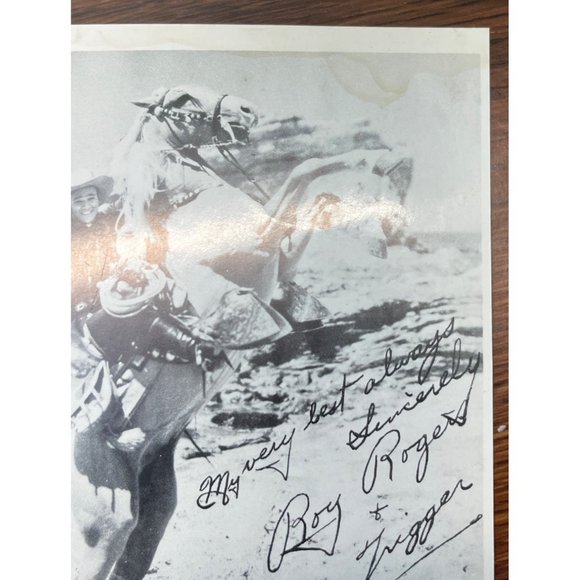 Roy Rogers Riding Trigger Photo Print Western Movies Facsimile Autograph - Picture 7 of 7